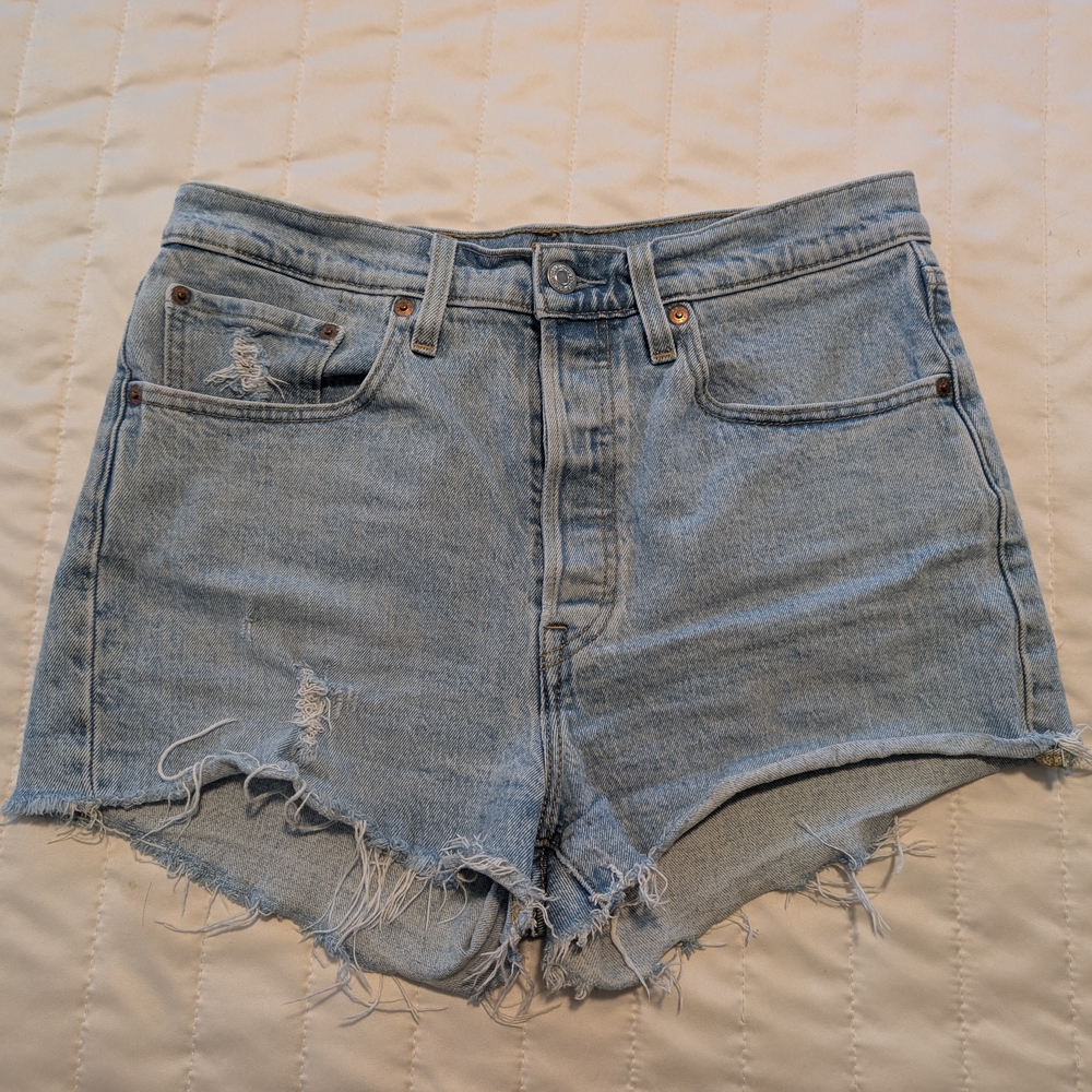 Levi's 501 Light Blue Jean Shorts